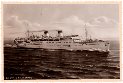 Fotografía del barco SS Conte Biancamano